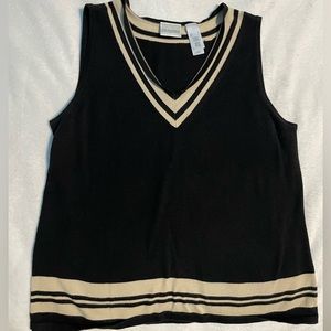 Vintage Striped Sweater Vest